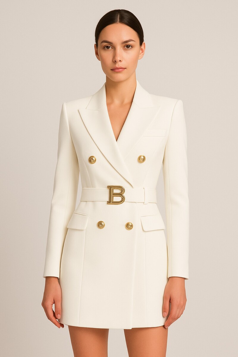 luxurious green blazer dress A1008-1 - Image 5
