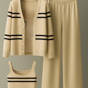 3 piece Knit Set for Women Vivian A1222-1