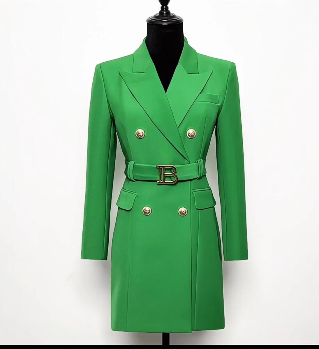 luxurious green blazer dress A1008-1